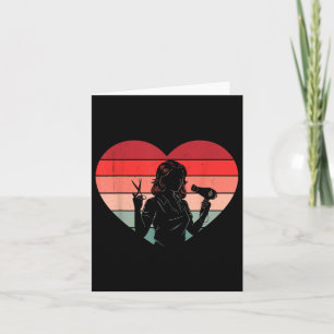 Retro-Friseurin Herzstück Valentine Karte