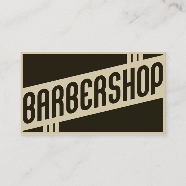 retro Friseursalon-Briefmarkenkarte Treuekarte (Vorderseite)