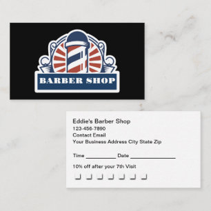 Retro-Friseurstudio-Terminprämien Visitenkarte