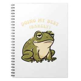 Retro Frog Bare Minimum Lined Notebook Notizblock