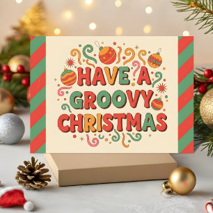 Retro - Frohe Weihnachten auf psychedelische Art