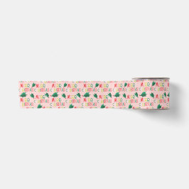 Retro Frohe Weihnachten farbenfrohe Weihnachtsfeie Satinband