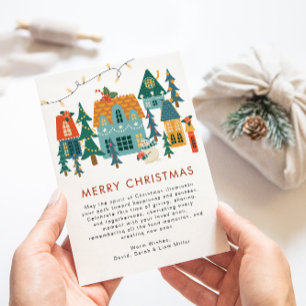 Retro Frohe Weihnachten Grußkarte