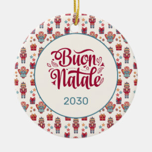 Retro Frohe Weihnachten Keramik Ornament