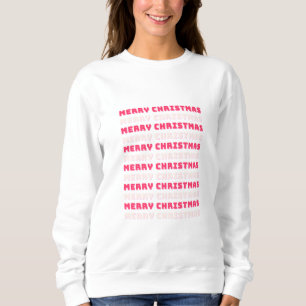 Retro Frohe Weihnachten Rosa Feiertage Dekor Prepp Sweatshirt