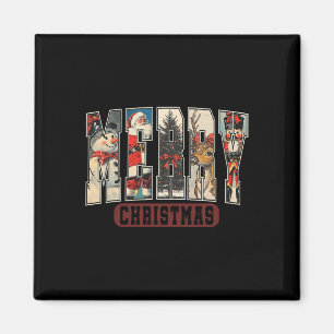 Retro Frohe Weihnachten Weihnachten Weihnachten Tr Magnet