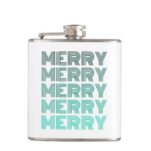 Retro Frohe Weihnachts-Wrapped Flask Flachmann