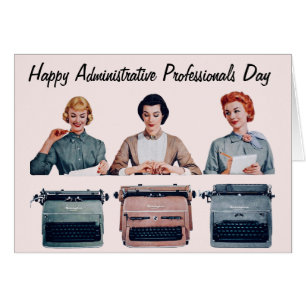 Retro Frohen Administrative Professionals Day