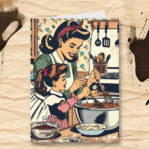 Retro Frohen Muttertag Vintage Karte
