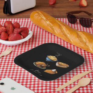 Retro Frohes Erntedankfest Herbst Kürbiskuchen Pappteller