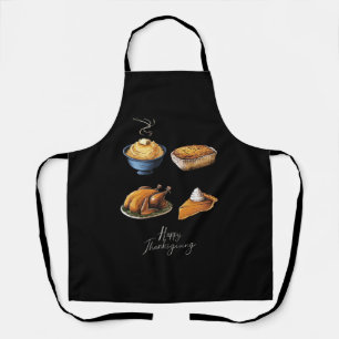 Retro Frohes Erntedankfest Herbst Kürbiskuchen Schürze