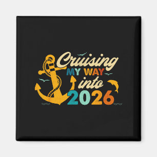 Retro Frohes Neues Jahr 2026 Nye Disco Süße Schlei Magnet