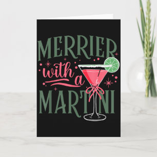 Retro Fröhlicher Mit Einem Martini Schwanz Liebhab Karte