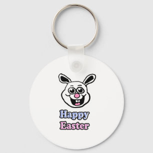 Retro-Fröhlicher-Osterhase Schlüsselanhänger