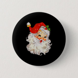Retro-fröhliches Santa-Claus-Gesicht Vintage St. N Button