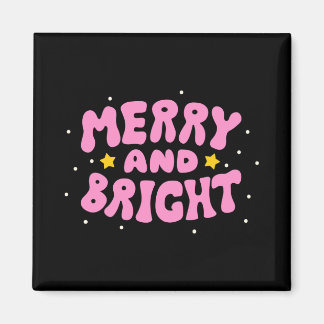 Retro-fröhliches und helles Feiertagsdesign Magnet