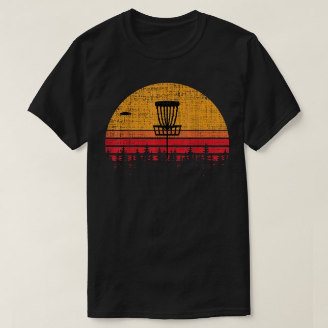 Retro Frolf Frisbee Disk Golf T-Shirt Geschenk (Design vorne)