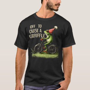 Retro-Frosch fährt mit dem Fahrrad los, um ein Dur T-Shirt