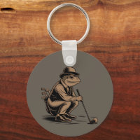 Retro-Frosch Lustiger Retro-Frosch Golf-Liebhaber