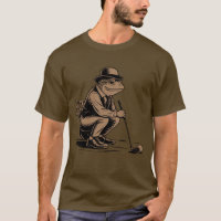 Retro-Frosch Lustiger Retro-Frosch Golf-Liebhaber