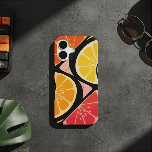 Retro Fruchtwellen iPhone 16 Hülle (Von Creator hochgeladen)