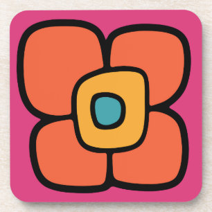 Retro-Frühlingsblüte Getränkeuntersetzer