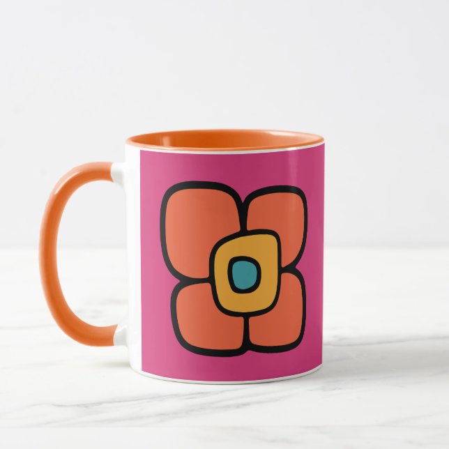 Retro-Frühlingsblüte Tasse (Links)