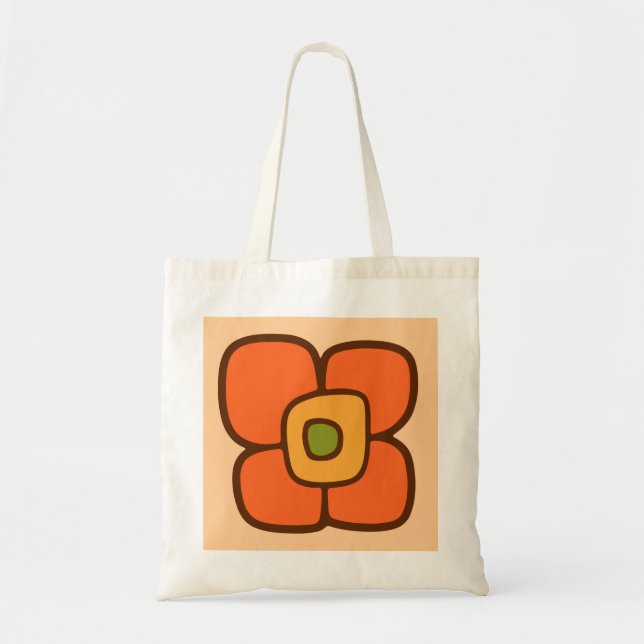 Retro-Frühlingsblüte Tragetasche (Vorne)