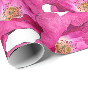 Retro Frühlingsmit blumenmuster Geschenkpapier