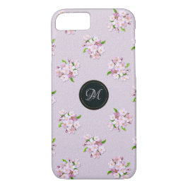 Retro Frühlingsmit blumenmuster. Monogramm Case-Mate iPhone Hülle