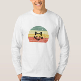 Retro-Fuchs-Sonnenuntergangs-Ästhetik Vintage T-Shirt