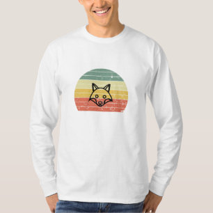 Retro-Fuchs-Sonnenuntergangs-Ästhetik Vintage T-Shirt