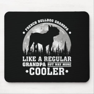 Retro Fun French Bulldog Großvater Vatertag Mousepad