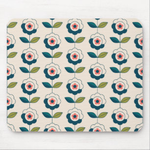 Retro Fun Garden Blume Muster Mousepad