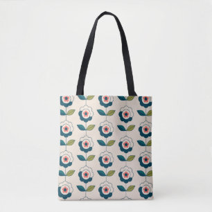 Retro Fun Garden Blume Muster Tasche