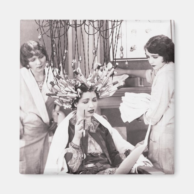 Retro Fun Hair Salon Magnet (Vorne)