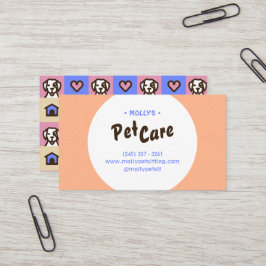 Retro Fun Pet Care Boarding Sitzen Visitenkarte