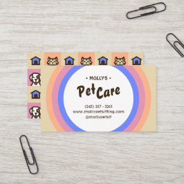 Retro Fun Pet Care Boarding Sitzen Visitenkarte