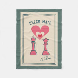 Retro Fun Valentine's Day-Geschenke Checkmate Scha Fleecedecke