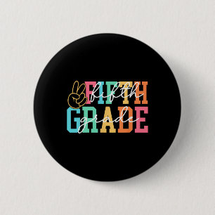 Retro-Fünfte-Klasse-Preppy-Back-to-School-Lehrer-G Button
