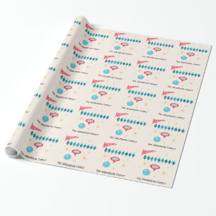 Retro Fünfzigerjahre Art-Weihnachten Geschenkpapier