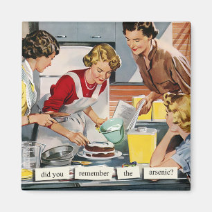Retro Fünfzigerjahre Hausfrau "erinnern sich das Magnet
