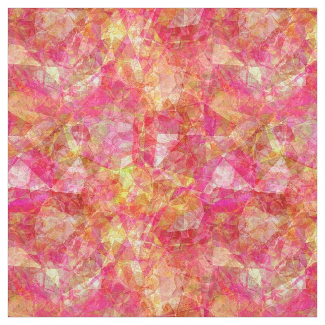 Retro Funky Cool Modern Polygon Mosaik Muster Stoff (Muster)