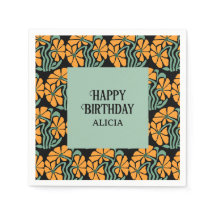 Retro Funky Groovy Daisy Blume Geburtstag