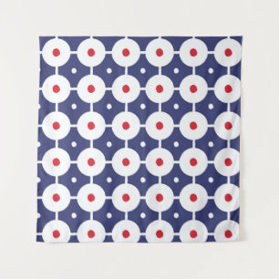 Retro Funky Nahtloses Vintages Design Wandteppich