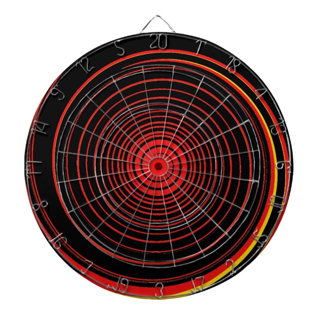 retro funky Wirbel abstrakt Dartscheibe (vorne)