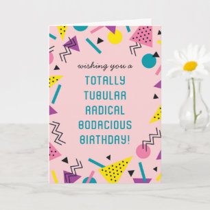 Retro Funny 80s Slang carte d'anniversaire