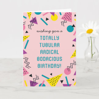 Retro Funny 80s Slang carte d'anniversaire