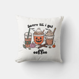 Retro Funny Beängstigend, bis ich Kaffehaus bekomm Kissen