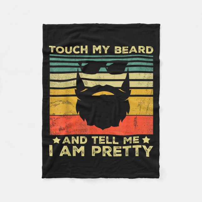 Retro Funny Beard Quote Gift For Bearded Men And L Fleecedecke (Vorderseite)